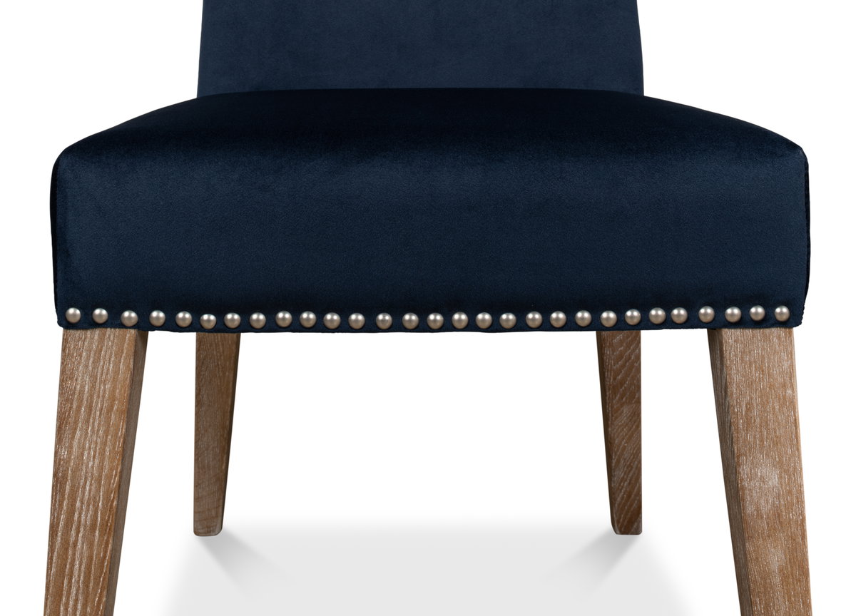 Hugo Oval Side Chair  Old World Walnut, by Sarreid, 1'11" length x 1" width x 3'2" height View 12