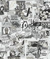 Marvel Comics Pow! Black & White Wallpaper, by York Wall, 33' length x 1'8.5" width x 0.02" depth thumbnail 1