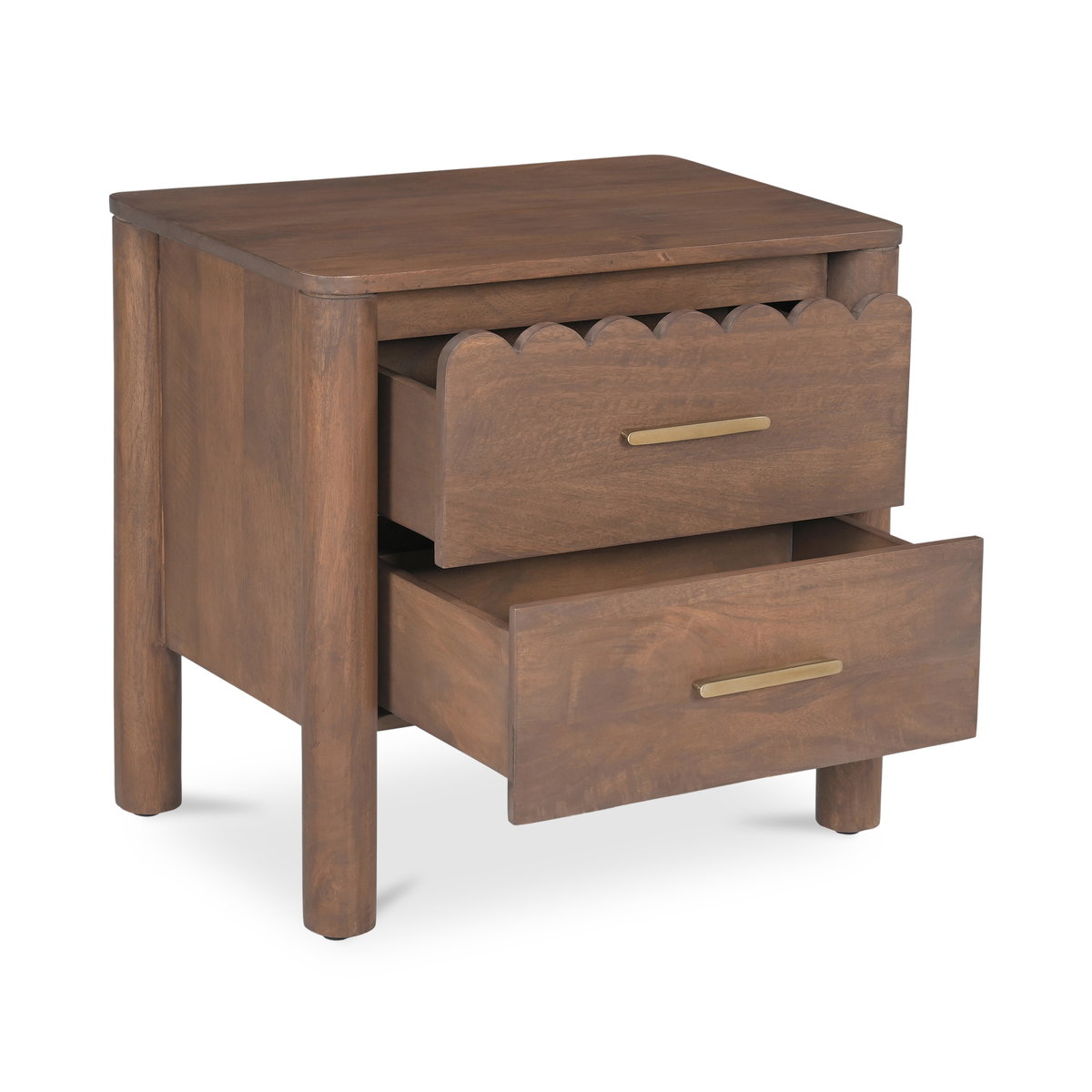 Wiley Nightstand Vintage Brown, by Moe's Home, 23.5" width x 22.5" height x 16.25" depth View 5