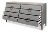 Gabriella Chest Of Drawers  Storm Grey, by Sarreid, 1'10" length x 6'4" width x 3'4" height thumbnail 6