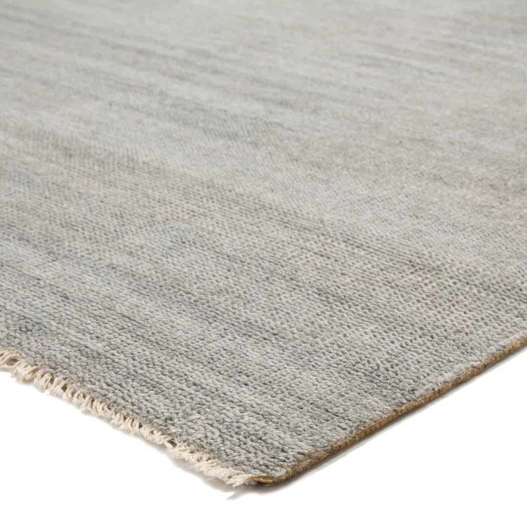 Jaipur Living Origin Hand-Knotted Solid Light Gray Area Rug (10'X14') large image 