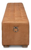 Beam Bench Tufted Leather thumbnail 2