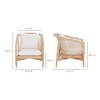 Kuna Outdoor Lounge Chair White, Outdoor Chair by Moe's Home, 2'3.5" width x 2'8" height x 2'6" depth thumbnail 9