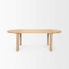 Sohan 91'L x 38'W Oval Dining Table | Light Brown Wood | Seats 8, by Mercana, 91" length x 38" width x 30" height thumbnail 5