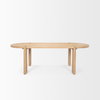 Sohan 91'L x 38'W Oval Dining Table | Light Brown Wood | Seats 8, by Mercana, 91" length x 38" width x 30" height thumbnail 5