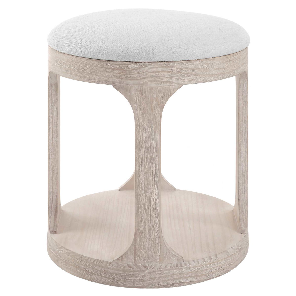 Dennen Oak Ottoman, by Uttermost, 18" width x 20.5" height x 18" depth View 5