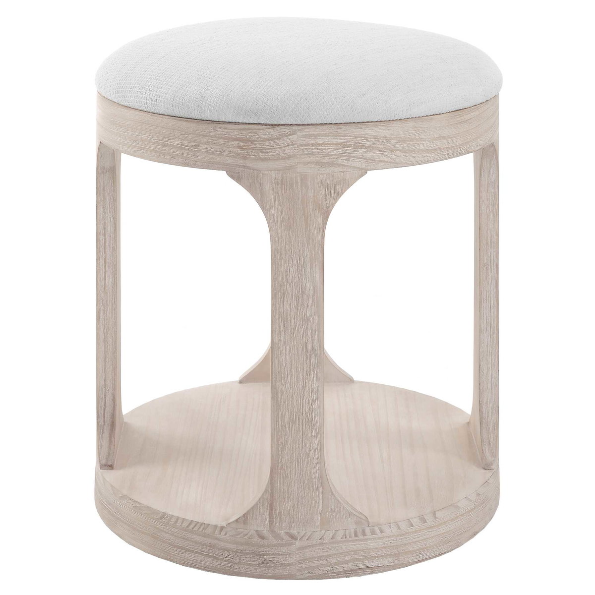 Dennen Oak Ottoman, by Uttermost, 18" width x 20.5" height x 18" depth View 5