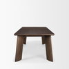 Jonan 94'L x 42'W Rectangular Dining Table | Dark Brown Wood | Seats 8, by Mercana, 94" length x 42" width x 30" height thumbnail 5