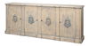 Crested Wall Cabinet,Carmine Legno Tran, Cabinets & Sideboard by Sarreid, 96" length x 18" width x 39" height thumbnail 1