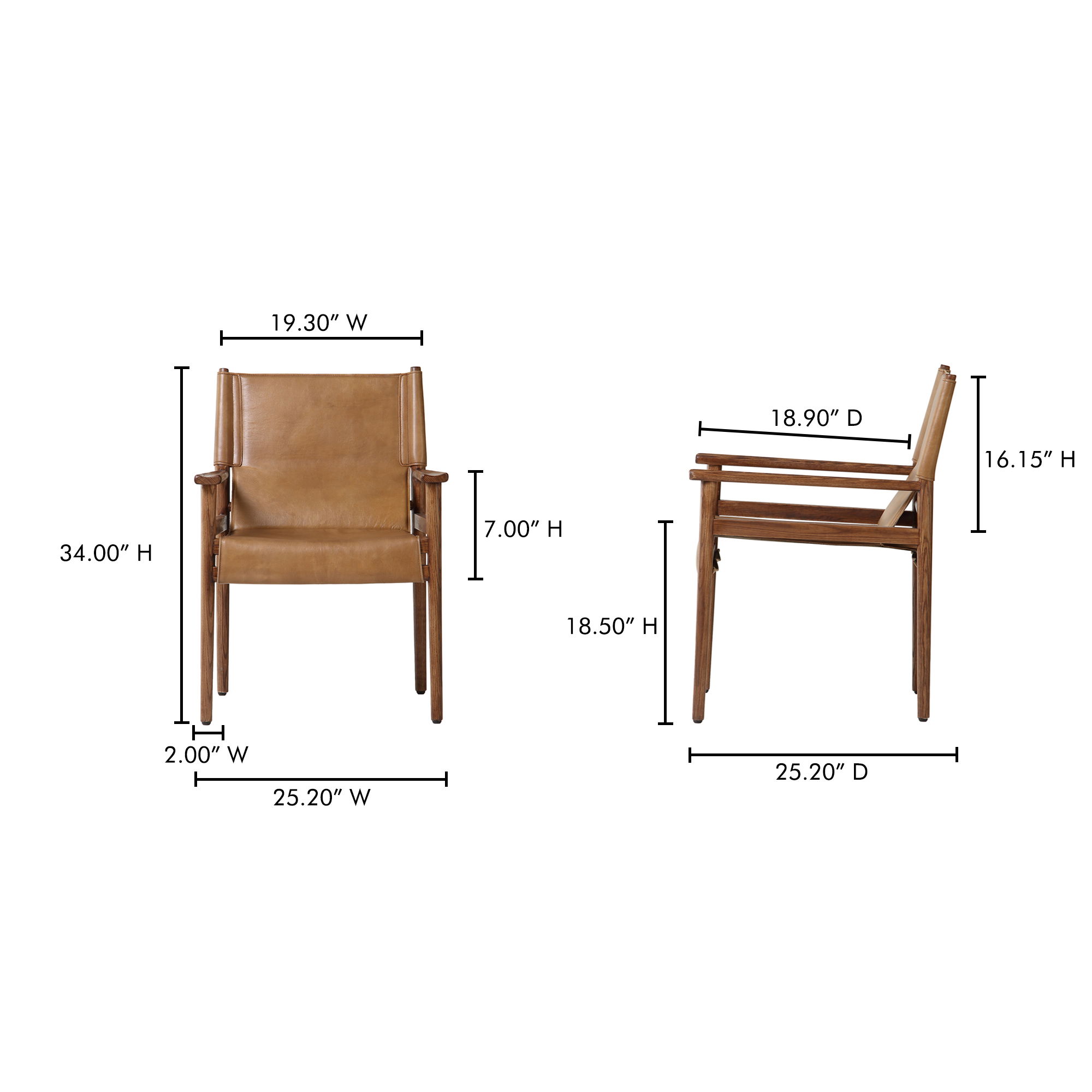 Remy Dining Chair Tan large image 