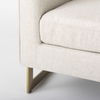 Rupert Cream Poly-Linen Seat with Gold Stainless Steel Frame Accent Chair thumbnail 13