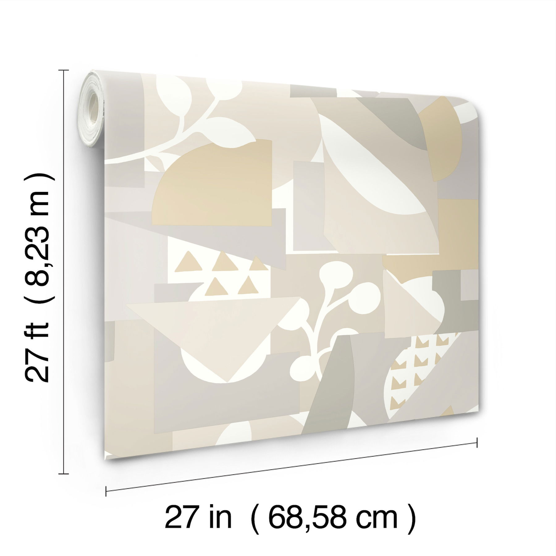 Cut Outs Neutral Wallpaper large image 