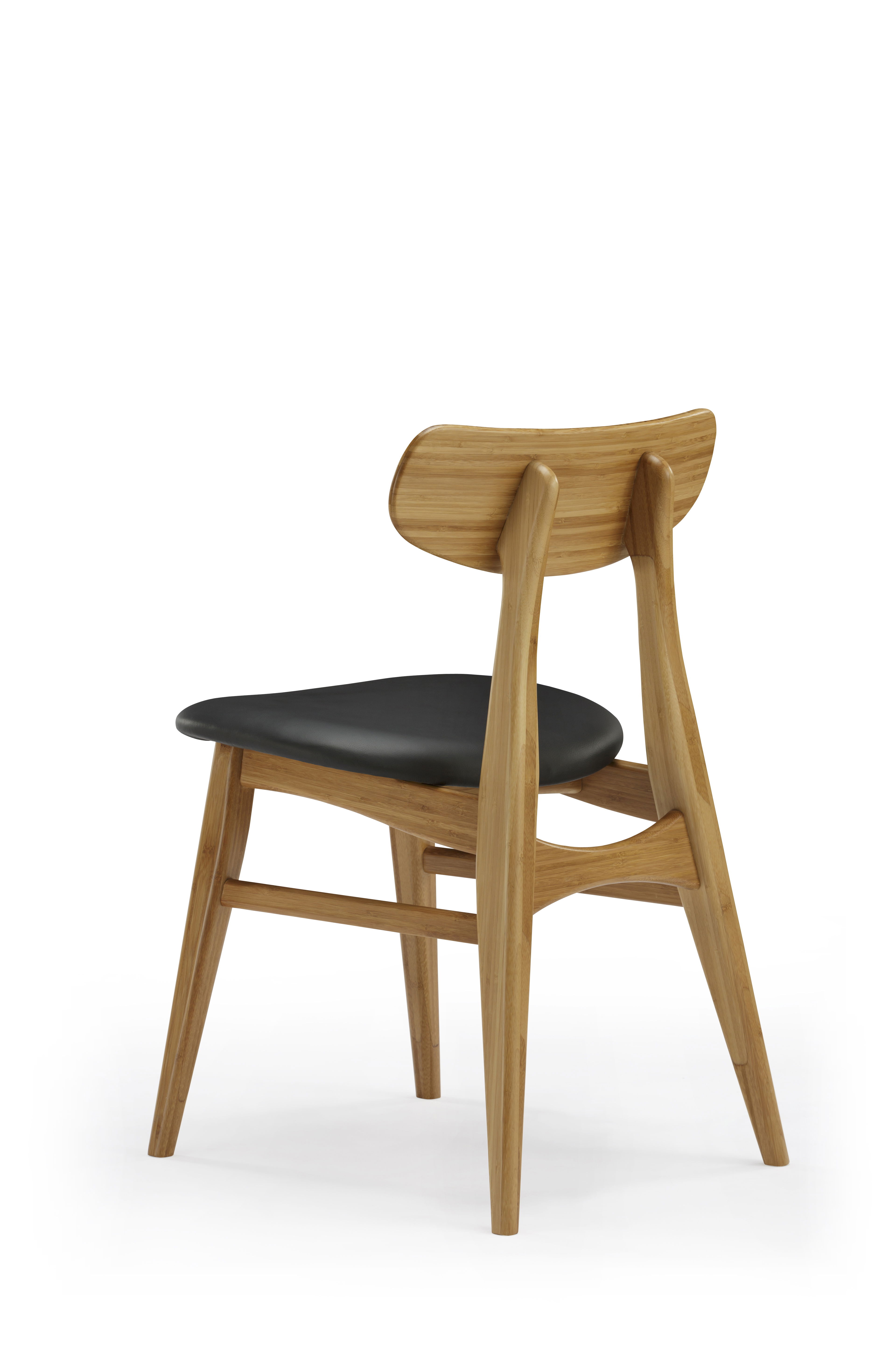 Cassia Dining Chair With Leather Seat, Caramelized, (Set of 2), Counter & Bar Stool by Greenington, 22.5" length x 19.5" width x 31" height View 5