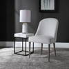 Brie Armless Chair White Set Of 2, Accent Chair by Uttermost, 21" width x 36.5" height x 27" depth thumbnail 3