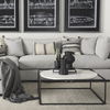 Valence Light Gray Throw Pillow Sectional Piece, Sectional Sofa by Mercana, 17.72" length x 0.39" width x 17.72" height thumbnail 5