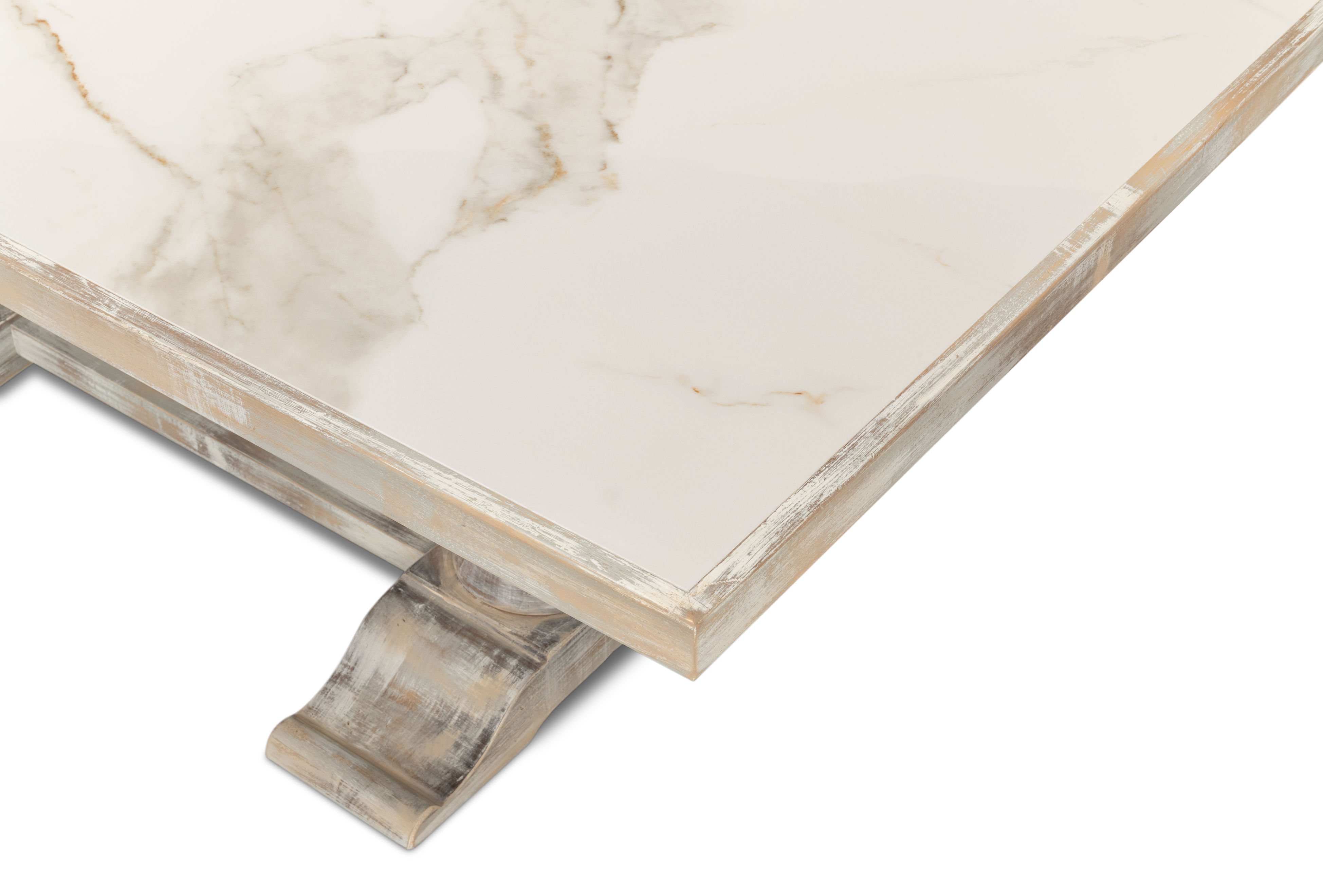 Small 81' Dining Table, As Shown, by Sarreid, 81" length x 40" width x 30" height View 12