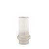Tovah Small Textured White with Gold Metal Vase thumbnail 0