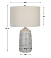 Cyclone Ivory Table Lamp, by Uttermost, 1'4" width x 2'0.75" height x 1'4" depth thumbnail 3