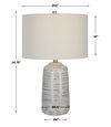 Cyclone Ivory Table Lamp, by Uttermost, 16" width x 24.75" height x 16" depth thumbnail 3