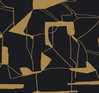 Abstract Geo Black & Gold Wallpaper, by York Wall, 26'10.8" length x 2'3" width x 0.02" depth thumbnail