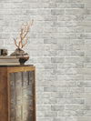 Stretcher Brick Grey Peel & Stick Wallpaper thumbnail 1