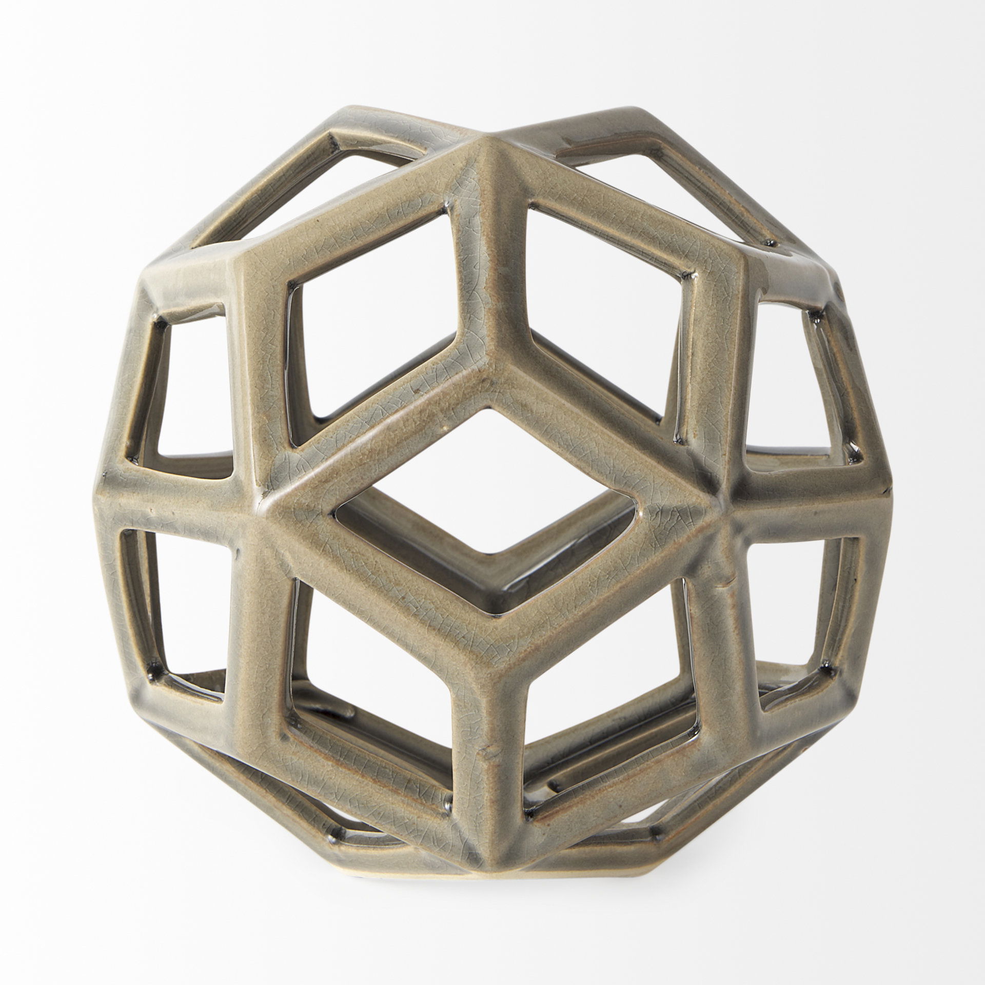 Geom  Tan Ceramic Geometric Object large image 