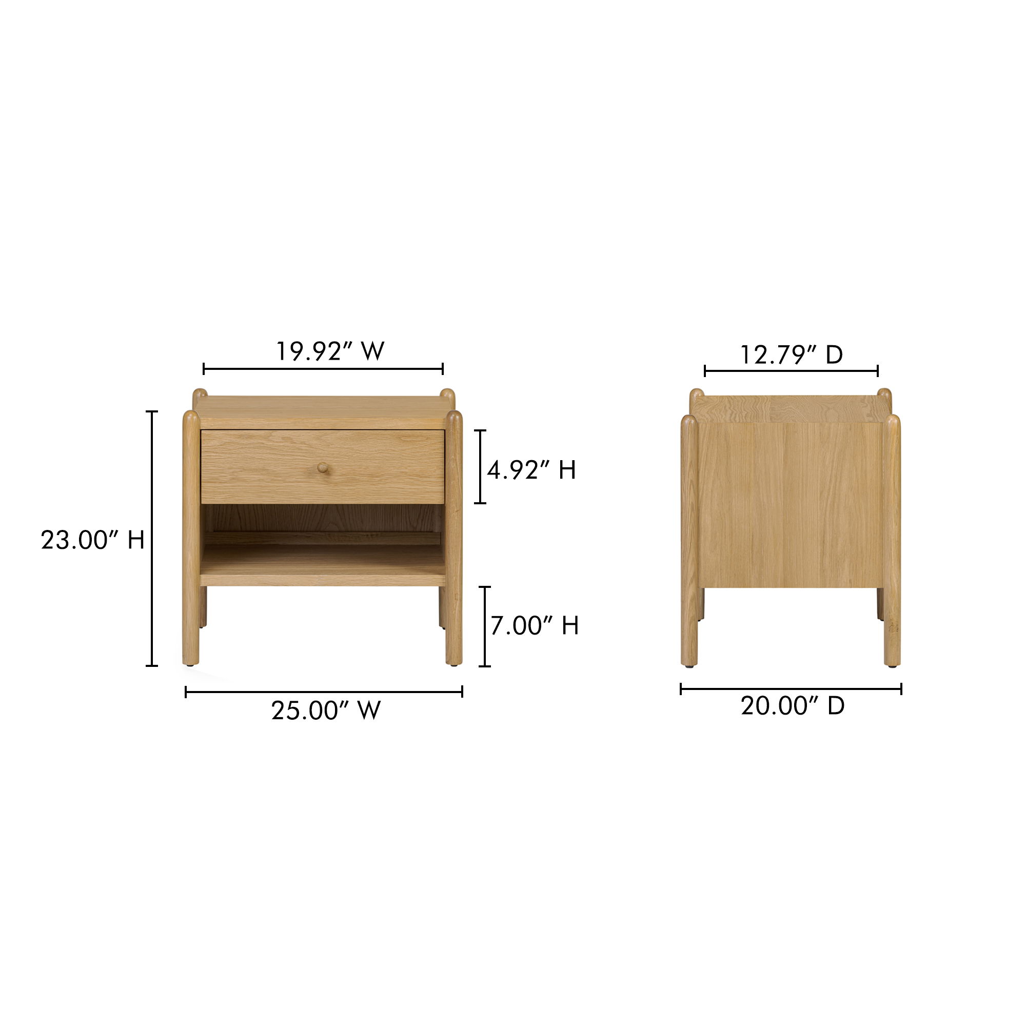 Billy Nightstand Natural large image 