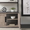 Braxton II Light Brown Wood and Iron Three Shelf Shelving Unit 41.5L x 18.5W x 9 thumbnail 2