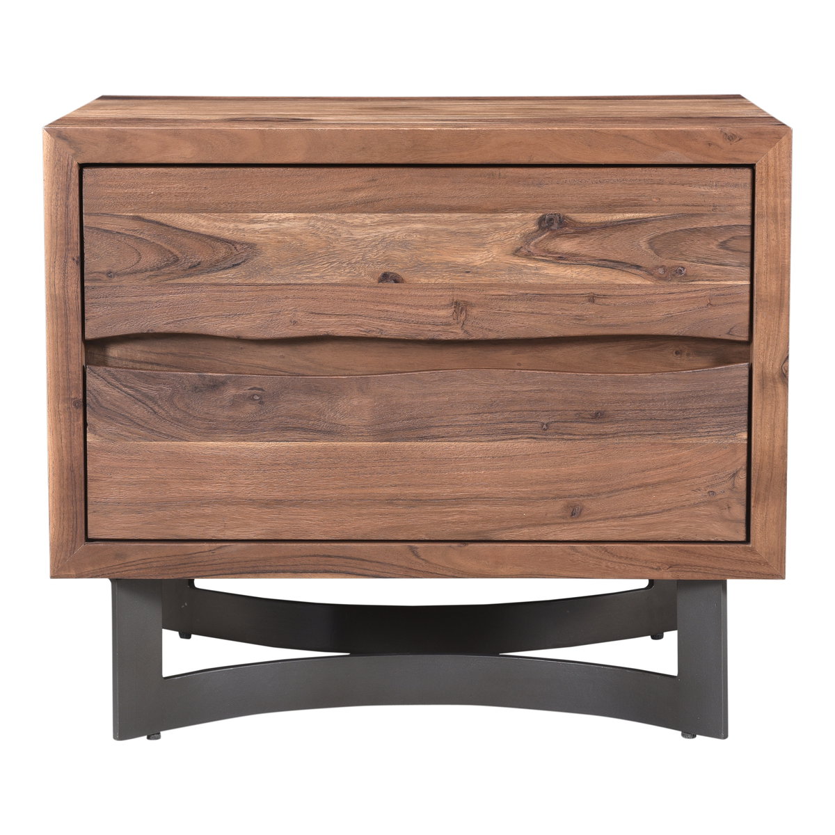 Bent Nightstand Brown, by Moe's Home, 26" width x 22" height x 18" depth View 1