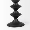 Candelero I Small Black Metal Grooved Table Candle Holder, Candles & Candle Holder by Mercana, 5.51" length x 5.51" width x 13.19" height thumbnail 7