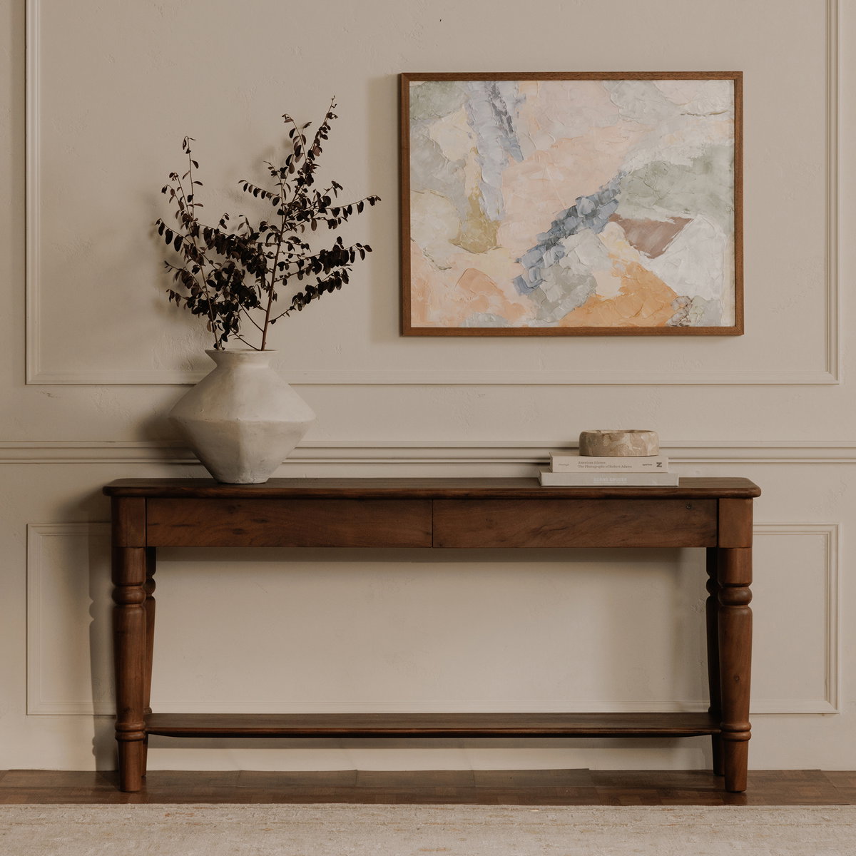 Russet Console Table Brown, by Moe's Home, 65" width x 30" height x 16" depth View 10