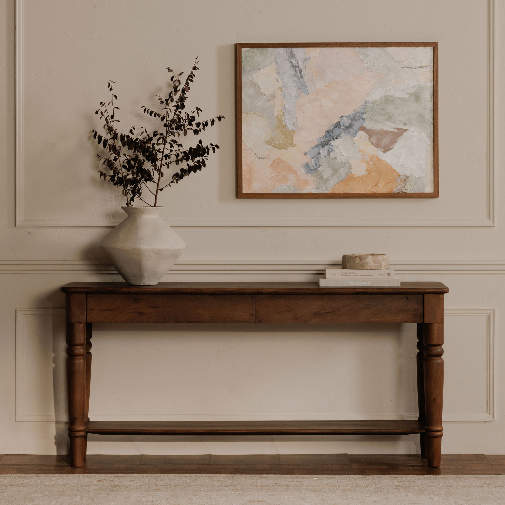 Russet Console Table Brown large image 