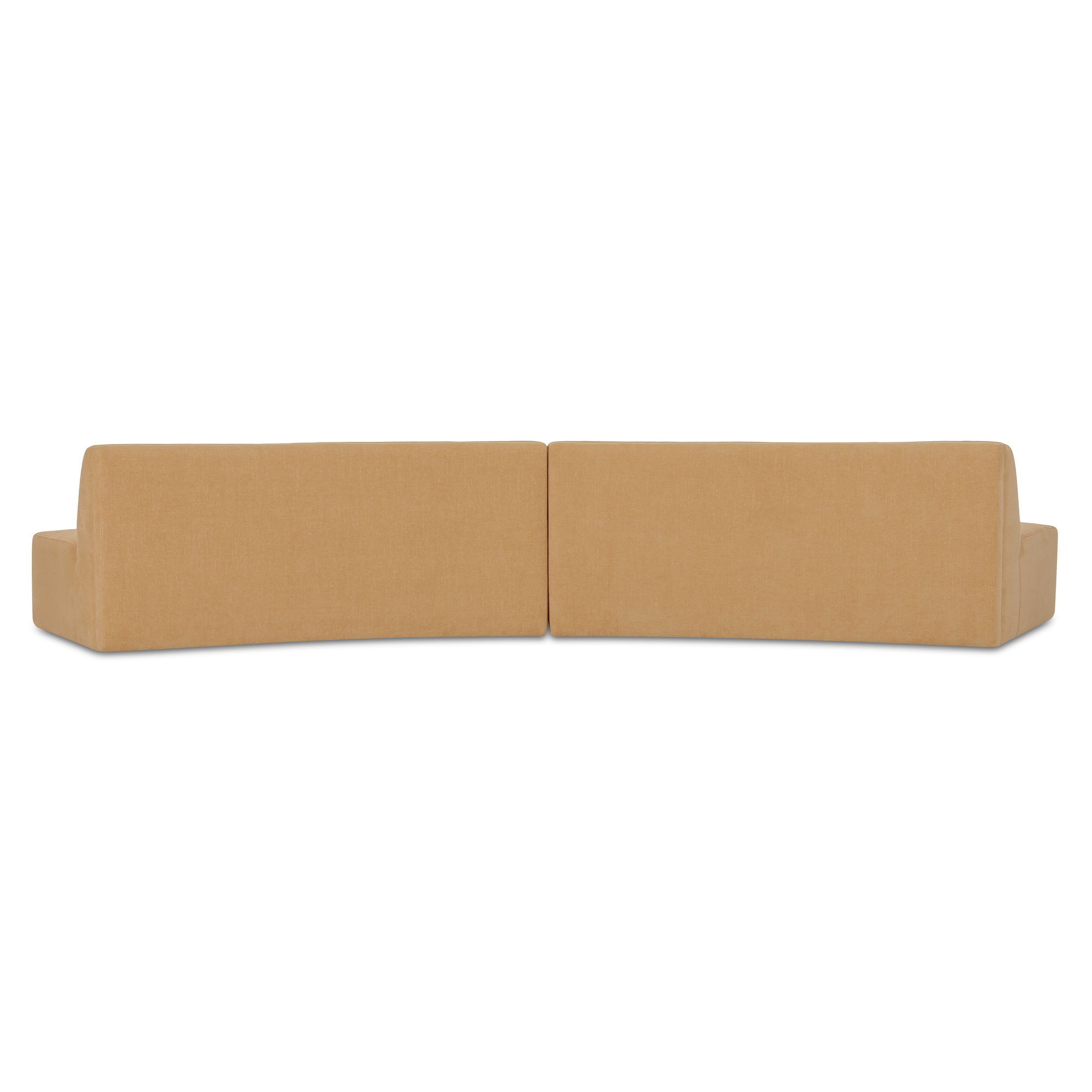 Naomi 2 Piece Convex Modular Sectional Golden Yellow, Sectional Sofa by Moe's Home, 161.4" width x 28.3" height x 39" depth View 5