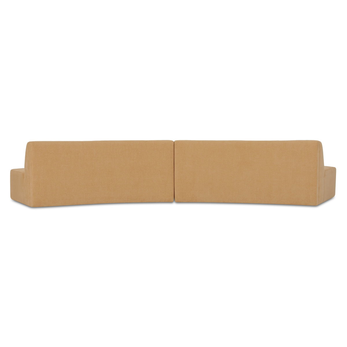 Naomi 2 Piece Convex Modular Sectional Golden Yellow, Sectional Sofa by Moe's Home, 161.4" width x 28.3" height x 39" depth View 5