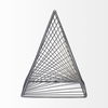 Risley 8L x 8W Gray Metal Triangular Decorative Object, by Mercana, 8.07" length x 8.07" width x 10.63" height thumbnail 2