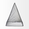 Risley 8L x 8W Gray Metal Triangular Decorative Object, by Mercana, 8.07" length x 8.07" width x 10.63" height thumbnail 3