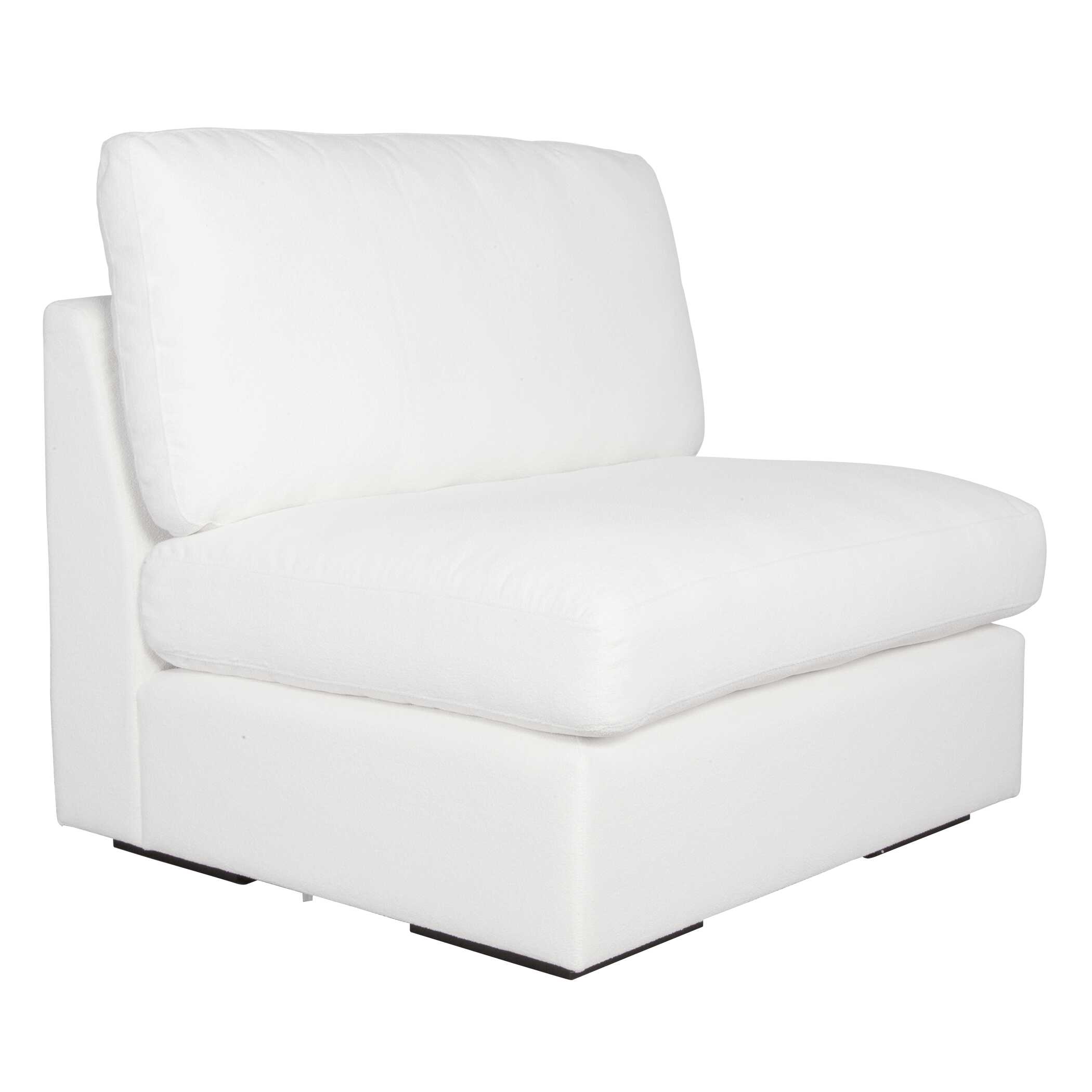 Refuge Armless Arctic White Sofa, Furniture by Uttermost, 40" width x 30" height x 37.5" depth View 4