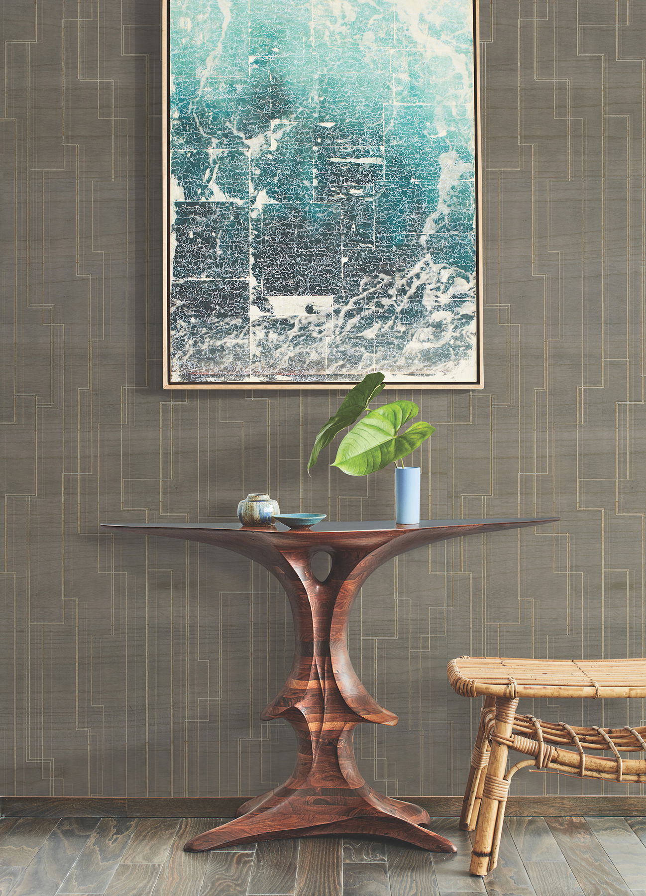 Inlay Line Mink Wallpaper large image 