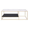 Mies Coffee Table Gold, by Moe's Home, 45" width x 16" height x 22" depth thumbnail 2