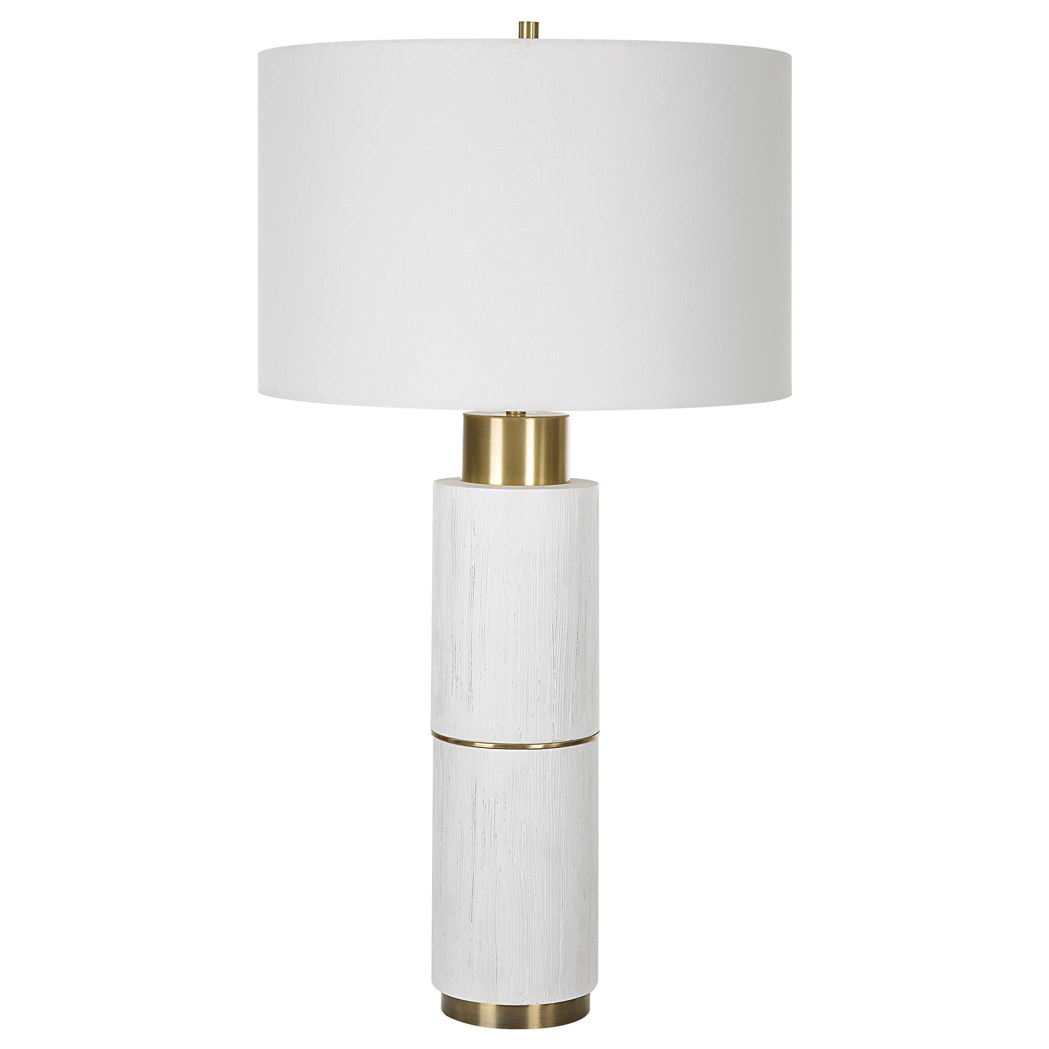 Ruse Whitewashed Table Lamp, by Uttermost, 16" width x 30" height x 16" depth View 5