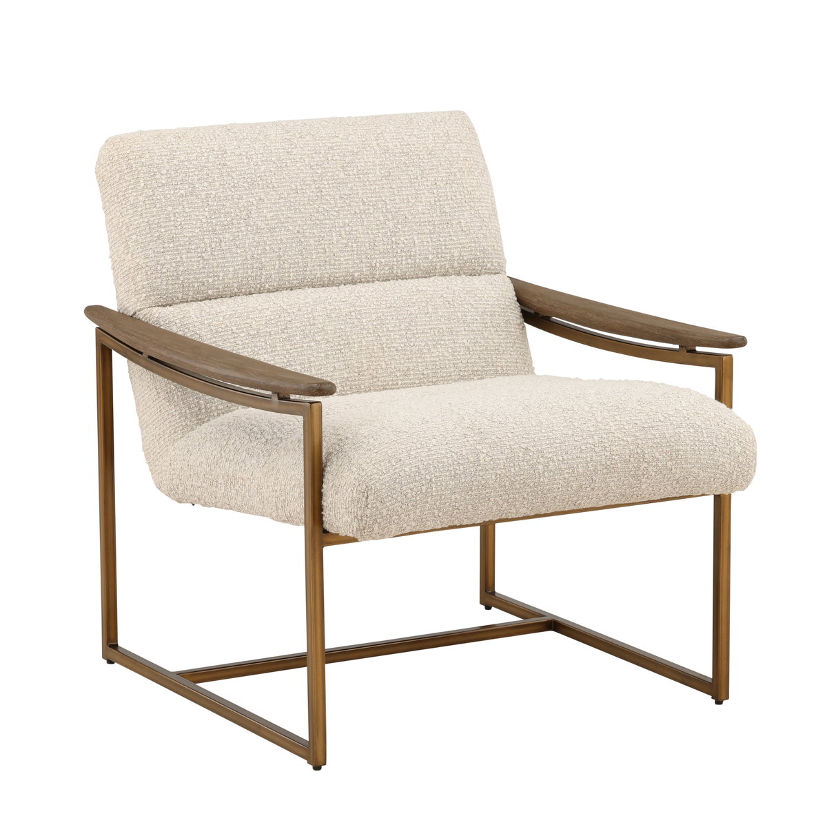 Rue Occasional Chair Cream, Accent Chair by Dovetail, 28" width x 31" height x 33.5" depth View 1