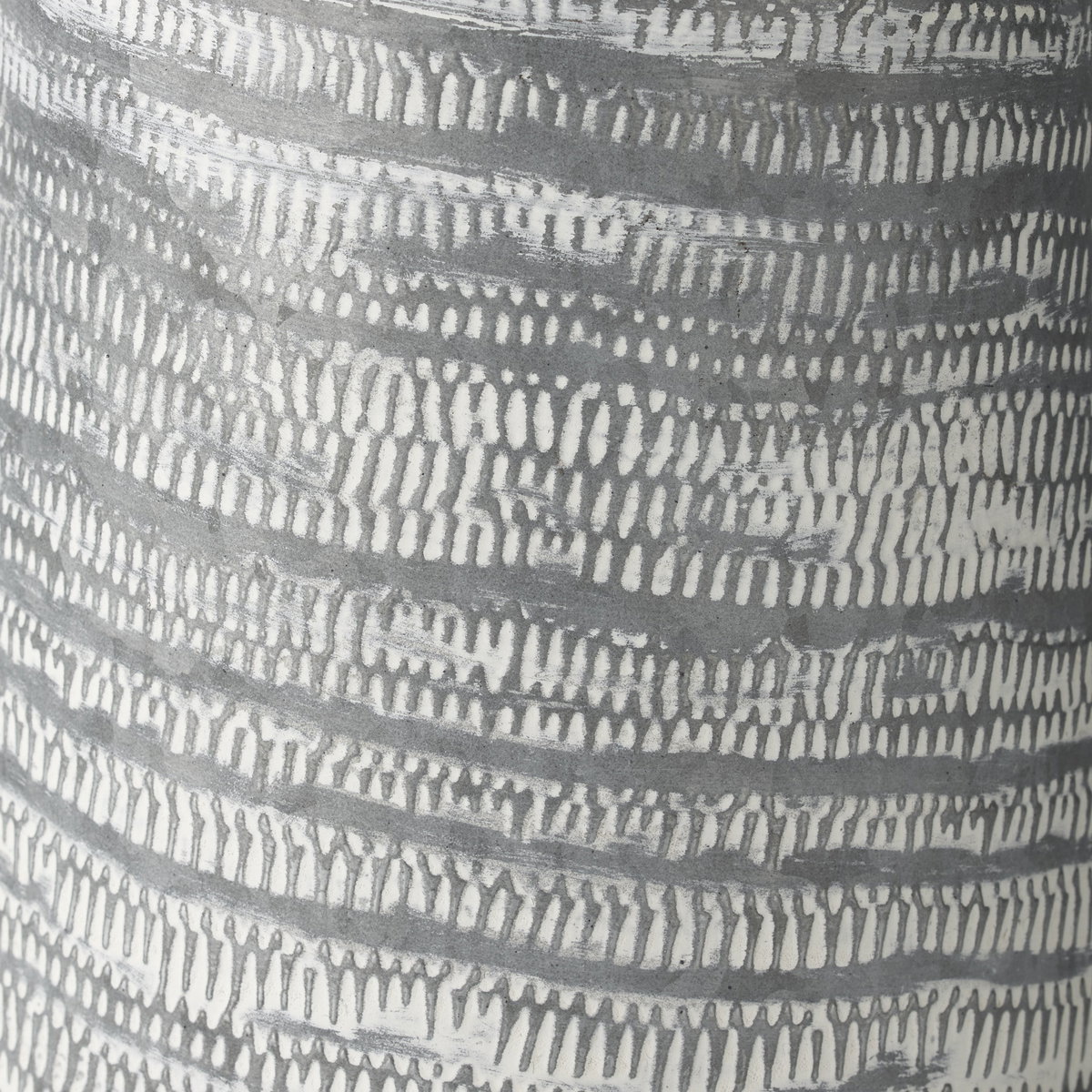 Serena II 11.2H Large Gray/White Textured Metal Jug, Decorative Jar by Mercana, 10" length x 7.1" width x 10.6" height View 9
