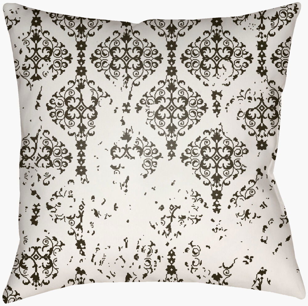 Moody Damask Accent Pillow, Decorative Pillow by Surya, 18" length x 18" width