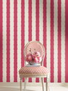 Scalloped Stripe Red Wallpaper thumbnail 2