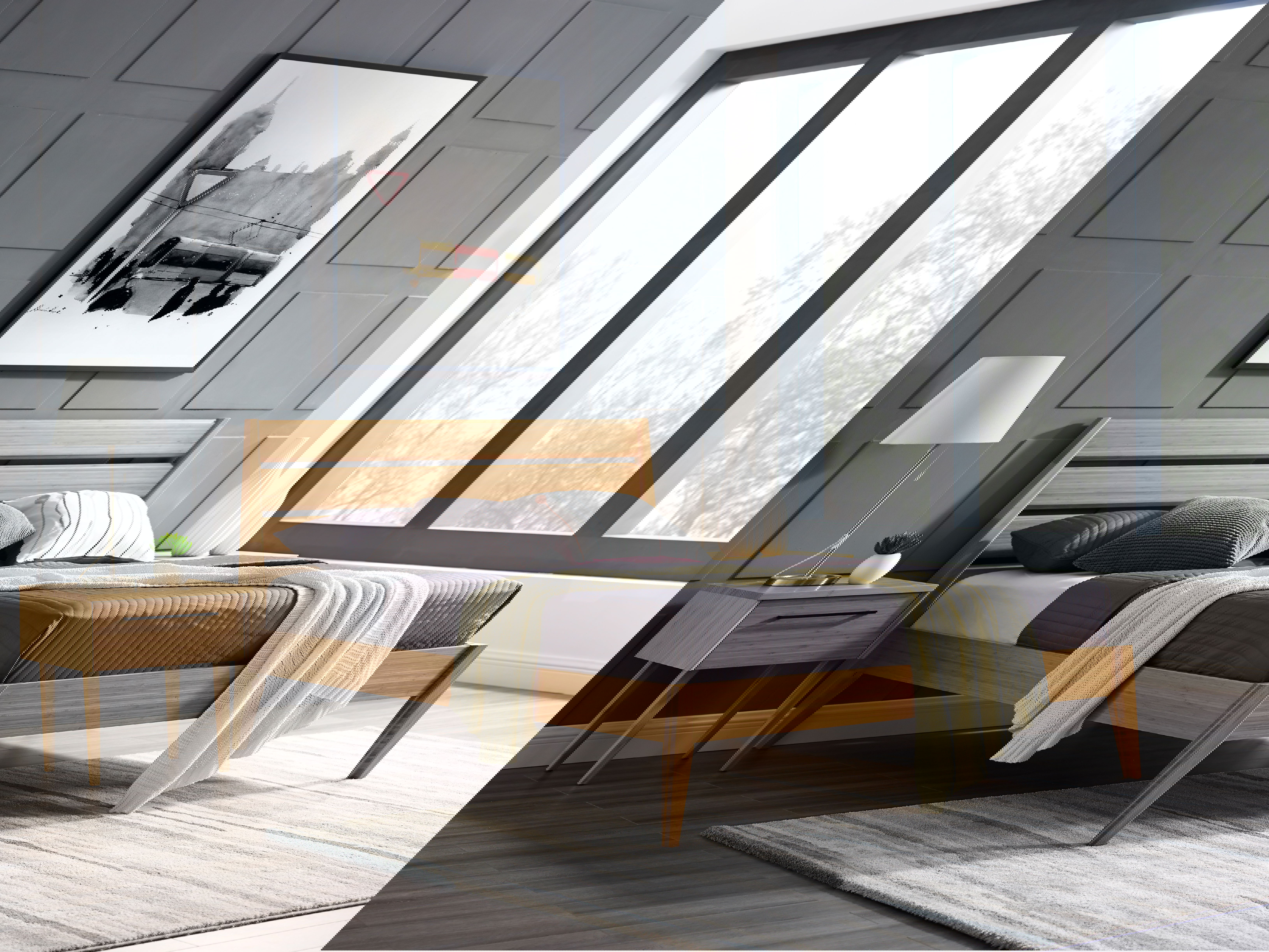 Sienna Queen Platform Bed, Caramelized, by Greenington, 85.5" length x 64.75" width x 40" height View 11