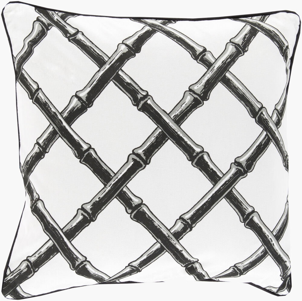 Bamboo Lattice Accent Pillow, Decorative Pillow by Surya, 20" length x 20" width