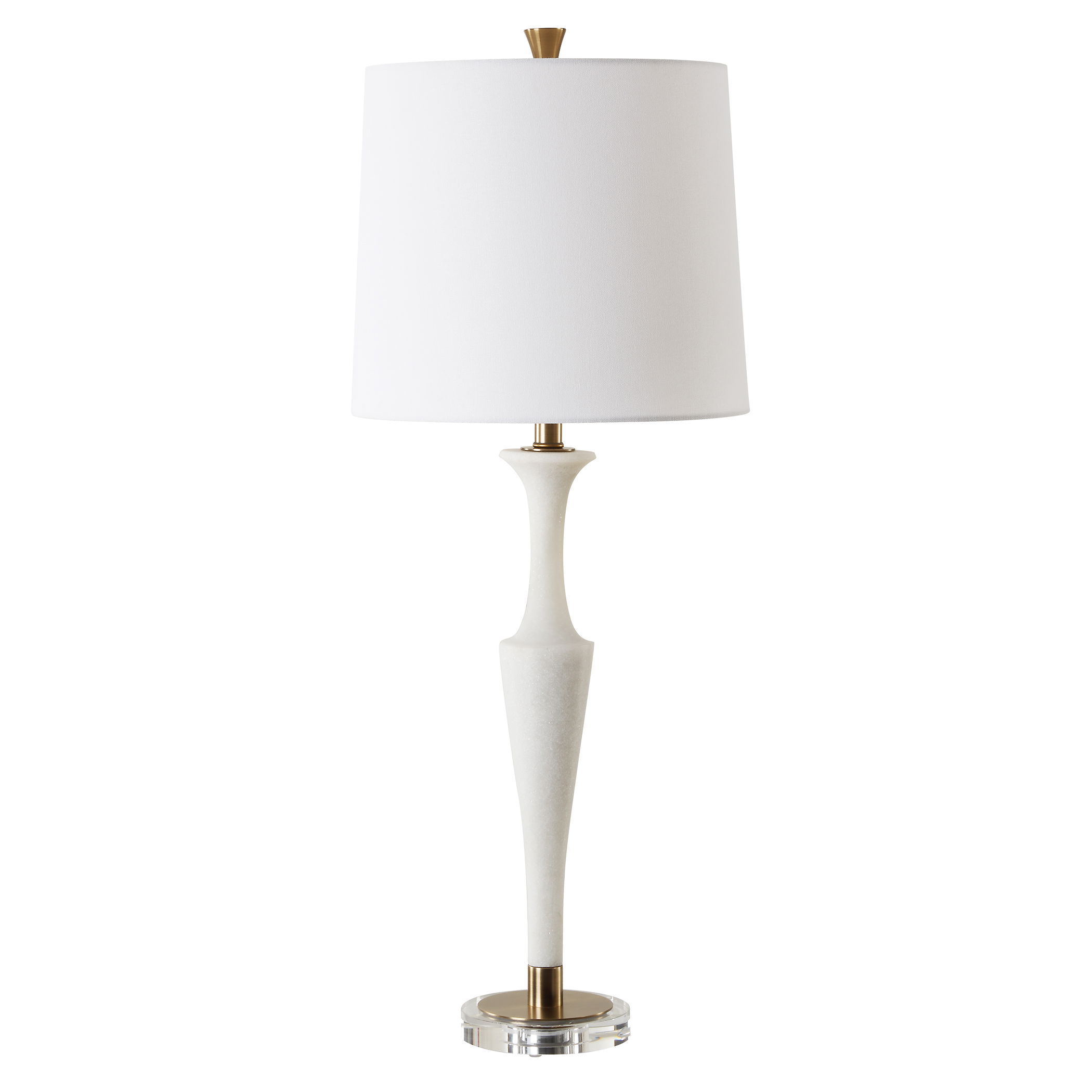 Colette White Stone Table Lamp large image 