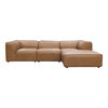 Form Lounge Modular Sectional Sonoran Tan Leather, Sectional Sofa by Moe's Home, 112" width x 26" height x 71.5" depth thumbnail 1