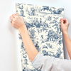 Seasons Toile Navy Wallpaper thumbnail 7