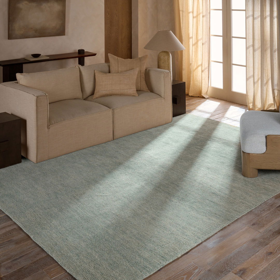 Jaipur Living Limon Handwoven Solid Blue Area Rug (18' Swatch) large image 